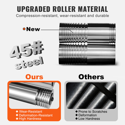 Rollingsmachine – Metaalwalsmachine – Rollers – Juwelenmachine – Metaalbewerking – 3-in-1 Multifunctioneel – Instelbare Dikte 0-5,5 mm – Hoogwaardig 45# Staal