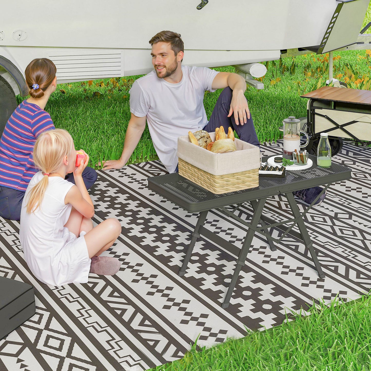 Campingtafel – Klaptafel – Vouwtafel – Kampeertafel – Inklapbare Tafel – Verstelbare Hoogte – Aluminium Met Metalen Rooster