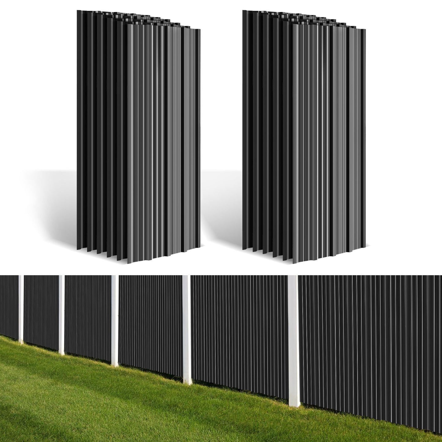 Dakplaten – Dakpanelen – Dakbedekking – Trapeziumplaten – Golfplaten – Gegalvaniseerd Staal – 129x46 cm – 14 m² oppervlakte – Weerbestendig – Roestvrij