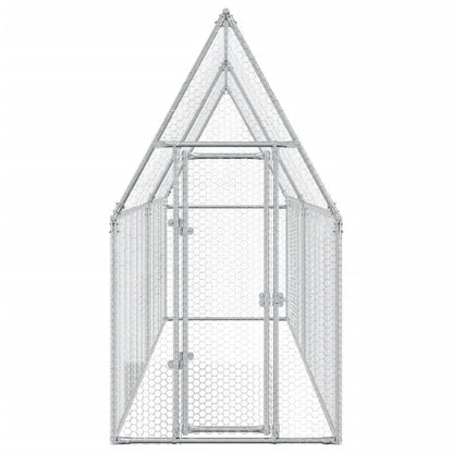 Kippenren – Kippenhok – Hennenhok – Kipren – Kippenkooi – Gegalvaniseerd Staal – 400x100x190 cm – Goede Ventilatie – Weerbestendig