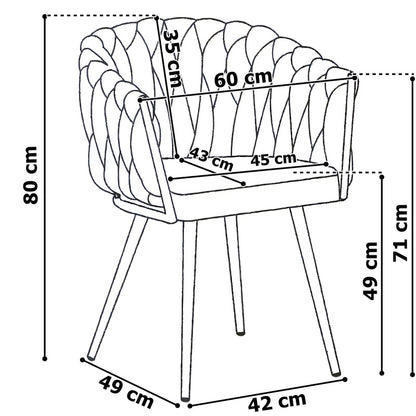 Fauteuil – Relaxstoel – Loungestoel – Zetel – Draaifauteuil – Zwarte Fluwelen Bekleding – Gouden Metalen Poot