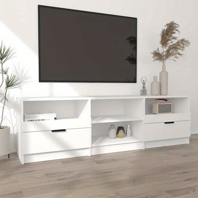 TV meubel – TV kast – Televisiekast – RTV Meubel – Media meubel – Wit MDF hout – 150x33,5x45 cm – Voorgemonteerd