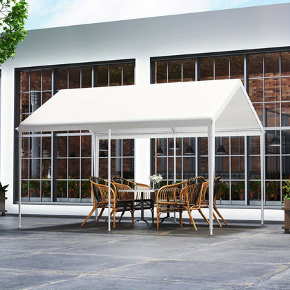 Carport Tent – Garage Tent – Opvouwbare Overkapping – Opslagtent – Auto Tent – 4x6 Meter – Stevig Metalen Frame – Afneembare Zijwanden