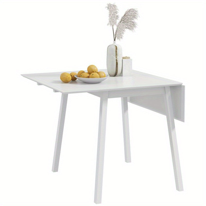 Vouwtafel – Klaptafel – Inklapbare Tafel – Opvouwbare Tafel – Keukentafel – 110x86x75 cm – Wit Landelijk Design