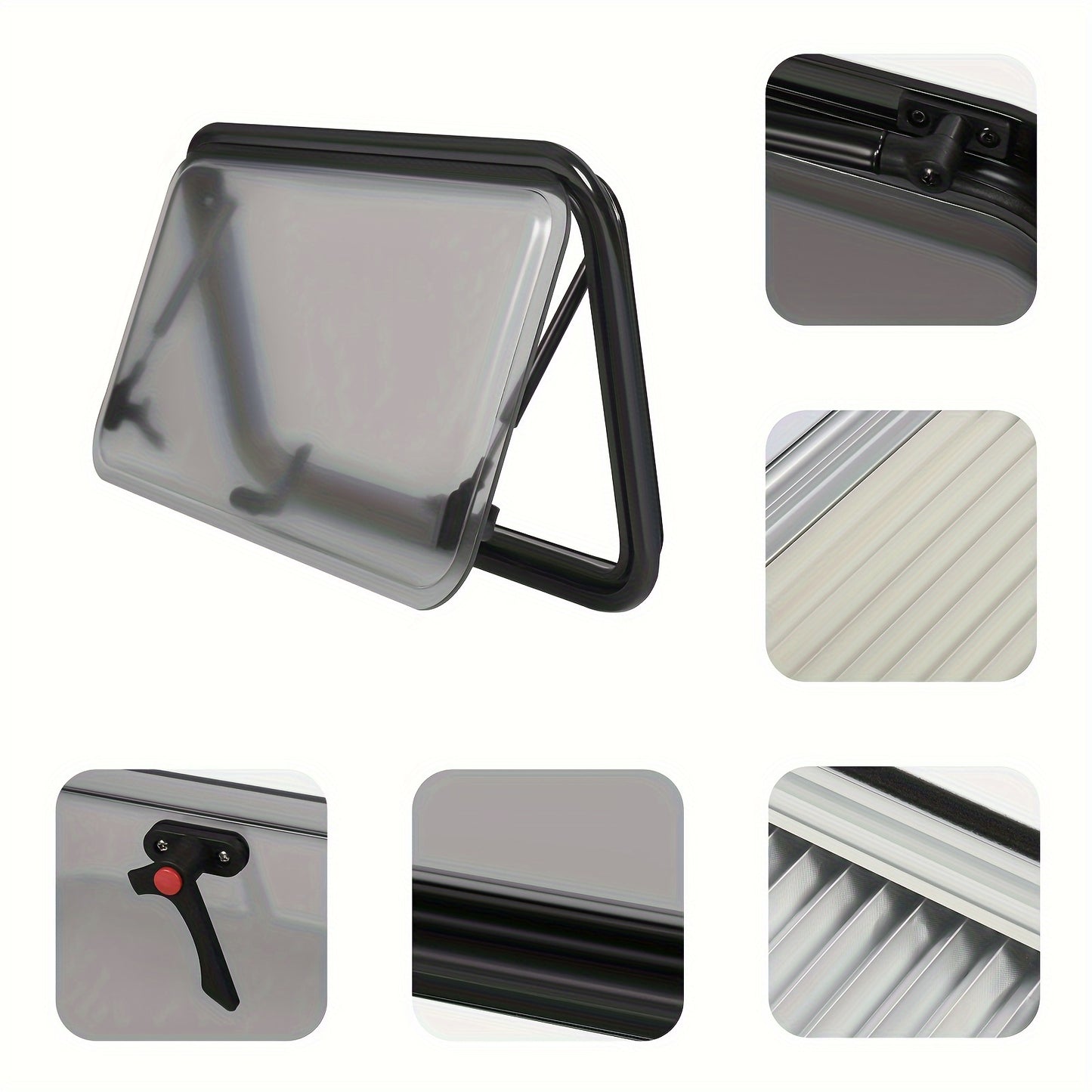 Caravanraam – Caravan Zijraam – Camperraam – Uitzetraam – Schuifraam – 700x400 mm – Aluminium Frame Met UV-bestendig Dubbel Acrylglas