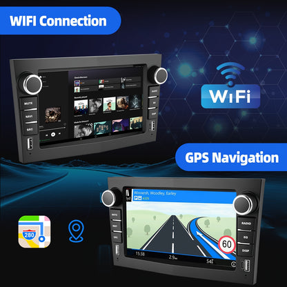 7-Inch Android 14 Autoradio – Multimedia Speler – Navigatiesysteem – Car Audio – Auto Stereo – Met Microfoon & Camera – IPS Touchscreen – Draadloze CarPlay & WiFi