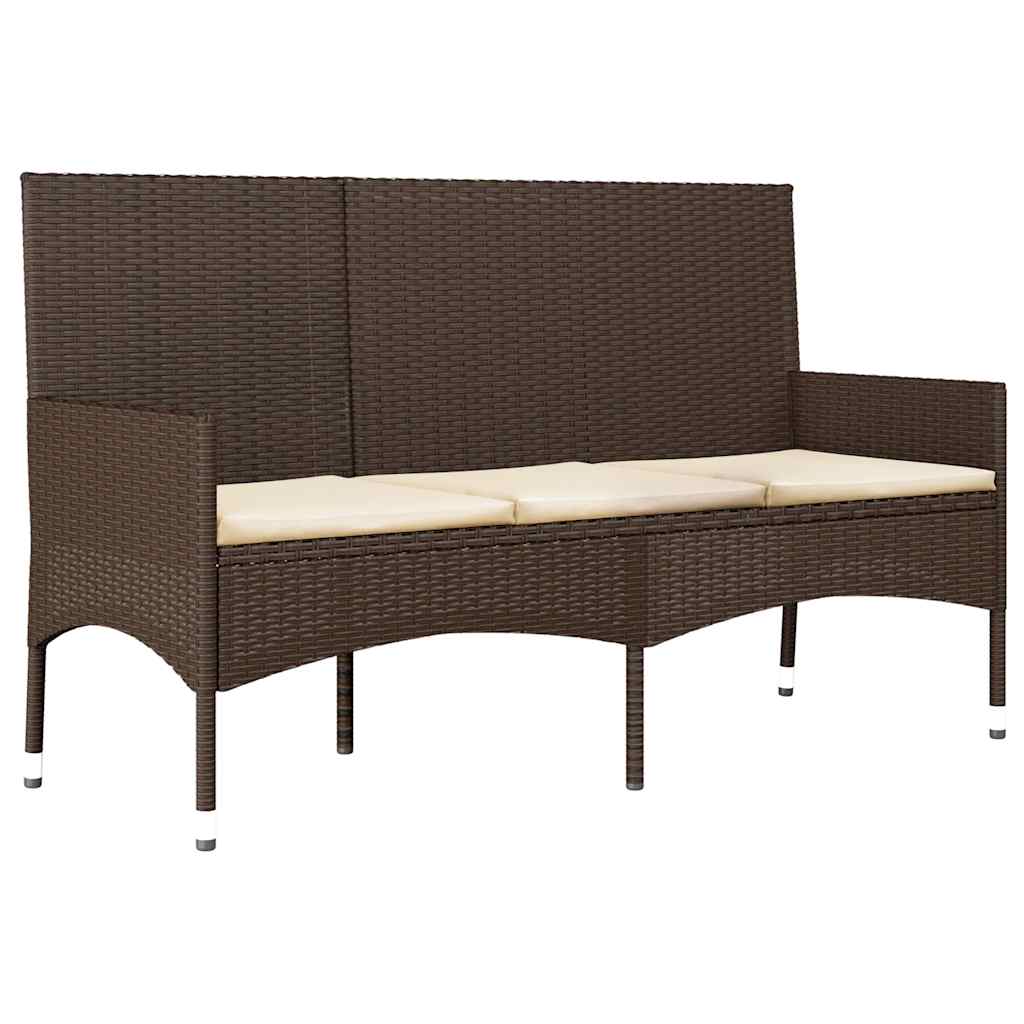 Loungeset – Tuinset – Loungesets – Loungebank – Balkonset – Poly Rattan – Inclusief Zachte Afneembare Kussens