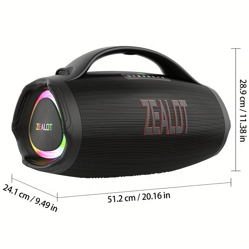 Draagbare Bluetooth Speaker – Draadloze Speaker – Outdoor Speaker – Wireless Speaker – Party Speaker – 160W Krachtig Geluid – 60 Uur Batterijduur – IPX5 Waterbestendig – Snelladen – Zwarte Met Rode Accenten