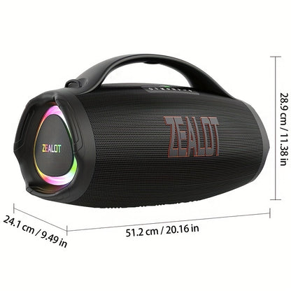 Draagbare Bluetooth Speaker – Draadloze Speaker – Outdoor Speaker – Wireless Speaker – Party Speaker – 160W Krachtig Geluid – 60 Uur Batterijduur – IPX5 Waterbestendig – Snelladen – Zwarte Met Rode Accenten