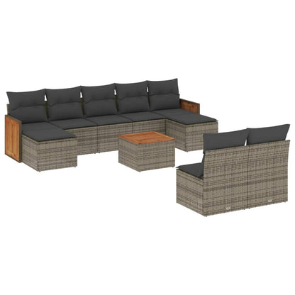 Loungeset – Loungesets – Tuinset – Tuinmeubelen – Balkonset – Weerbestendig PE Rattan – Inclusief Houten Tafel en Opbergruimte