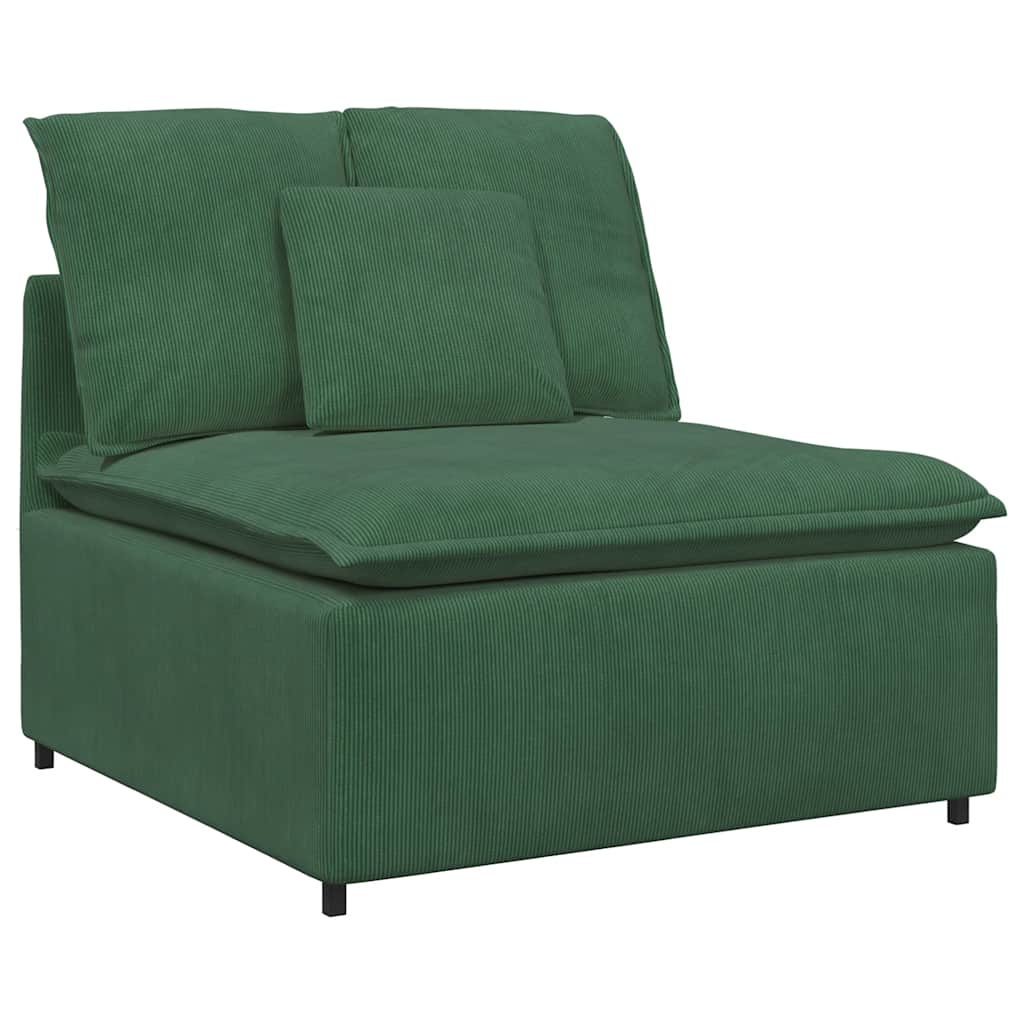 Modulaire Bank – Loungebank – Hoekbank – Zithoek – Bankstel – Donkergroen – Corduroy Stof – Stevig Metalen Frame