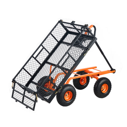 Tuinwagen – Kruiwagen – Kar – Transportwagen – Tuinkar – Draagkracht 400 kg – Afneembare Zijkanten