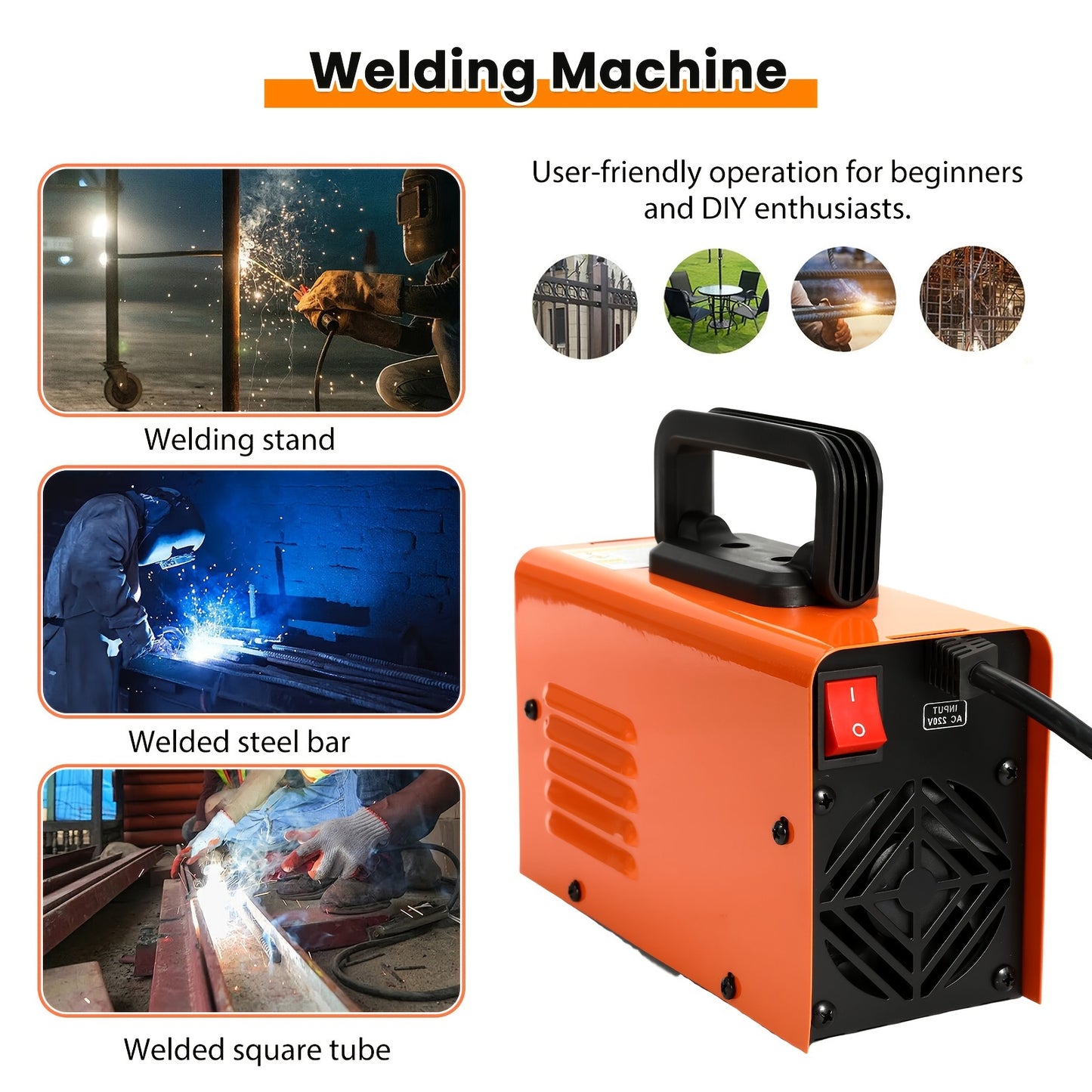 Lasmachine – Elektrische Lasmachine – DC Welder – Metaallasmachine – MMA Lasapparaat – Compact En Lichtgewicht – Breed Voltage 110V-240V