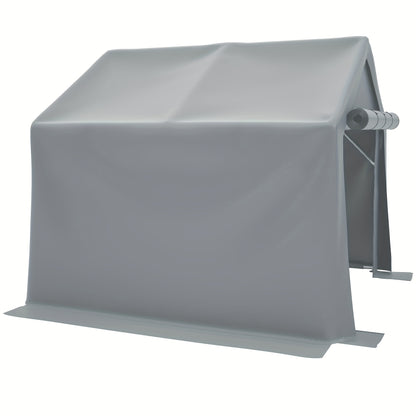 Opbergschuur – Buitenberging – Tuinschuur – Fietsenberging – Gereedschapsschuur – Groot Formaat 244x241x217 cm – Stevig Kunststof Met Ventilatie en Vergrendelbare Deuren
