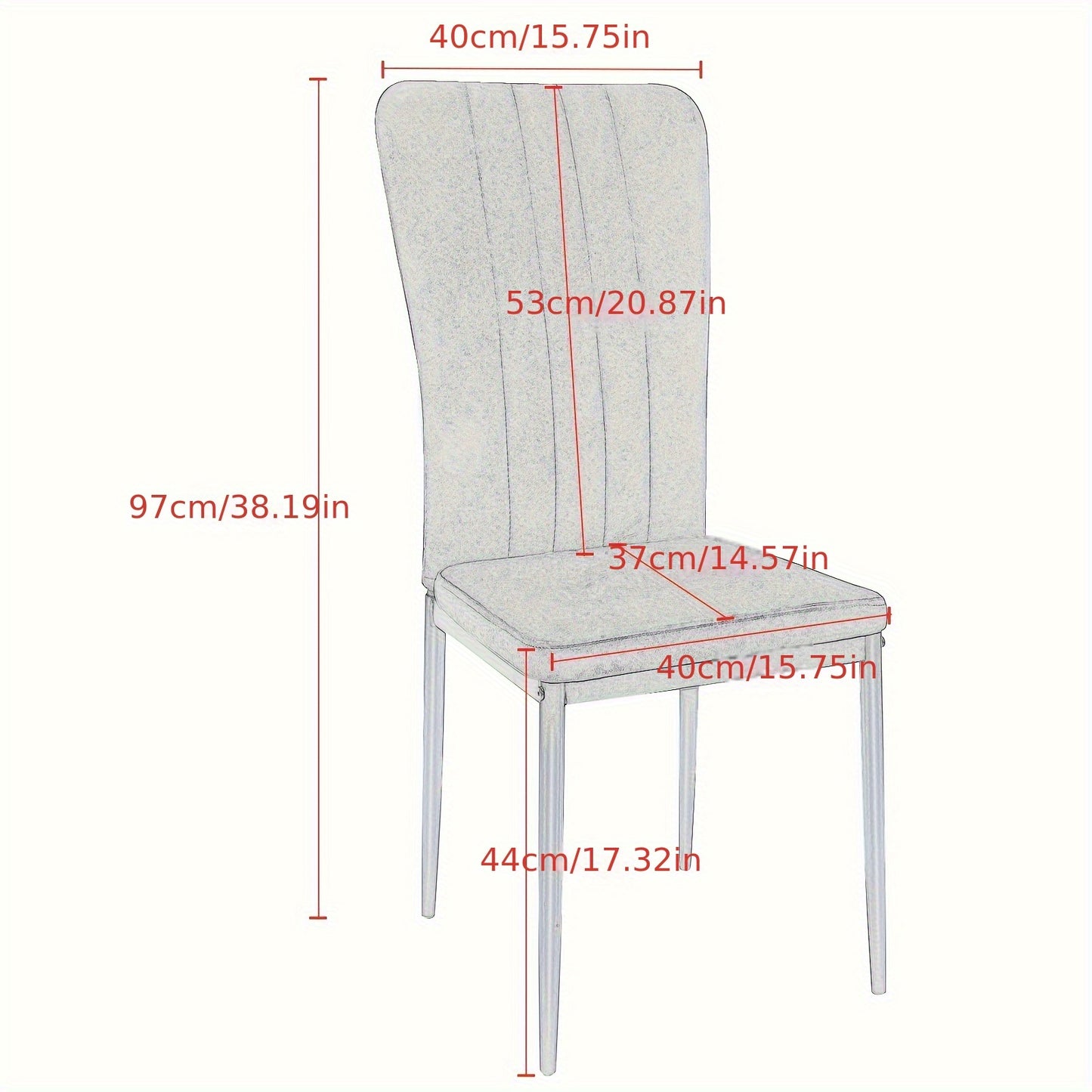 Eetkamerstoel – Stoel – Kuipstoel – Zithoekstoel – Set Van 6 – Hoge Rugleuning 97 cm – Vlekbestendig Fluweel Met Ergonomisch Design