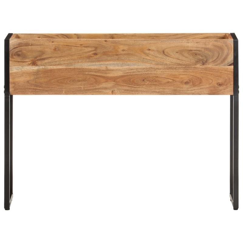 Bloemrek – Plantenrek – Bloemenstandaard – Plantenhouder – Plantenbak – Massief Acaciahout – Weerbestendig – 90x20x68 cm