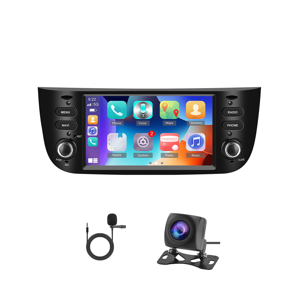 Autoradio – Car Stereo – Auto Radio – Multimedia Speler – Navigatiesysteem – 6,2 inch HD Scherm – Android 13 Met GPS & Draadloos CarPlay