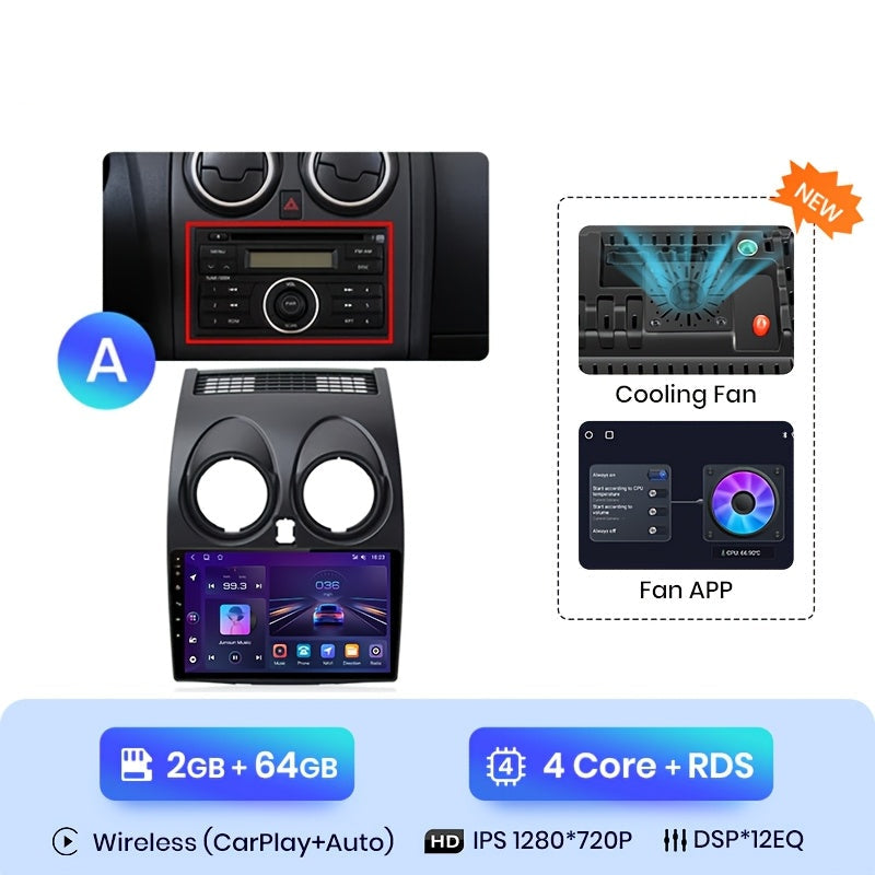 Multimedia Android Autoradio – 2DIN Autoradio – GPS Navigatie Systeem – Touchscreen Radio – Auto Stereo – Draadloos Apple CarPlay – 9 Inch IPS Scherm – Wi-Fi Connectiviteit
