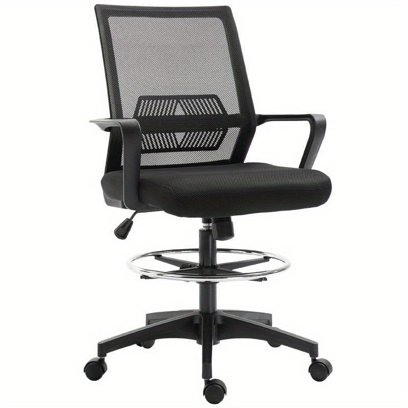 Bureaustoel – Ergonomische Stoel – Office Chair – Computerstoel – Bureaustoelen – Verstelbare Hoogte – Voetsteun & Lendensteun – Stevige 5-Wiel Basis