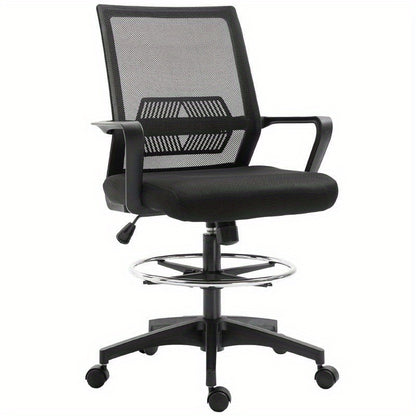 Bureaustoel – Ergonomische Stoel – Office Chair – Computerstoel – Bureaustoelen – Verstelbare Hoogte – Voetsteun & Lendensteun – Stevige 5-Wiel Basis
