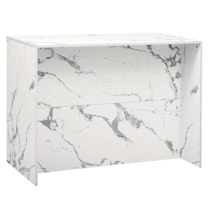 Grote Keukenisland – Keukeneiland – Buffetkast – Modern Meubel – Eilandkast Wit Marmer – 120x60x90,5 cm – Soft-Close Lades – Verstelbare Planken