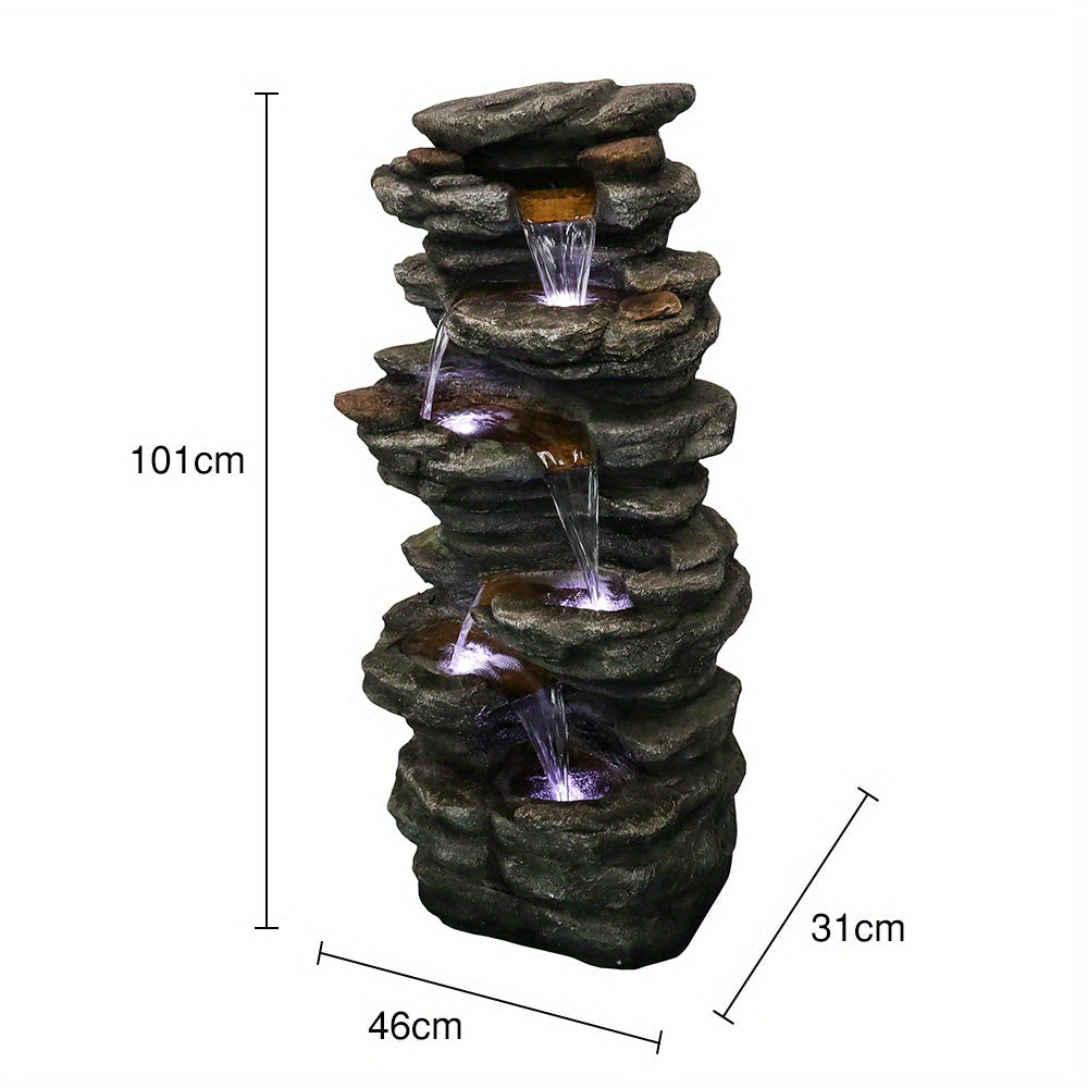 Waterornament – Tuinfontein – Buitenfontein – Fontein – Tuindecoratie – 101 cm Hoog – Duurzaam Resin – Zonder Elektriciteit