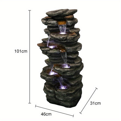 Waterornament – Tuinfontein – Buitenfontein – Fontein – Tuindecoratie – 101 cm Hoog – Duurzaam Resin – Zonder Elektriciteit