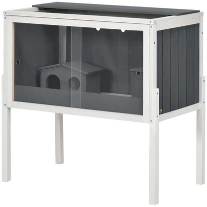 Hamsterkooi – Knaagdierenkooi – Hamsterhuis – Knaagdierhok – Dwerg Hamsterkooi – Ruim 3000 cm² – Hout En Metaal Met Acryl Schuifdeuren