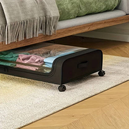 Opbergbox – Opbergdoos – Opbergbak – Opslagbox – Organizer – Voor Onder Bed – Stevige Metalen Constructie – Flip-Top Deksel Met Kijkvenster