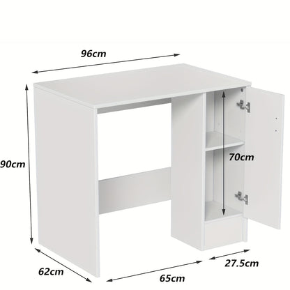 Wasmachinekast – Drogerkast – Wasdrogermeubel – Wasruimteopberger – Waskamerkast – Wit Houtdesign – 96x62x90 cm – Zijopbergruimte – Geluidsdempend
