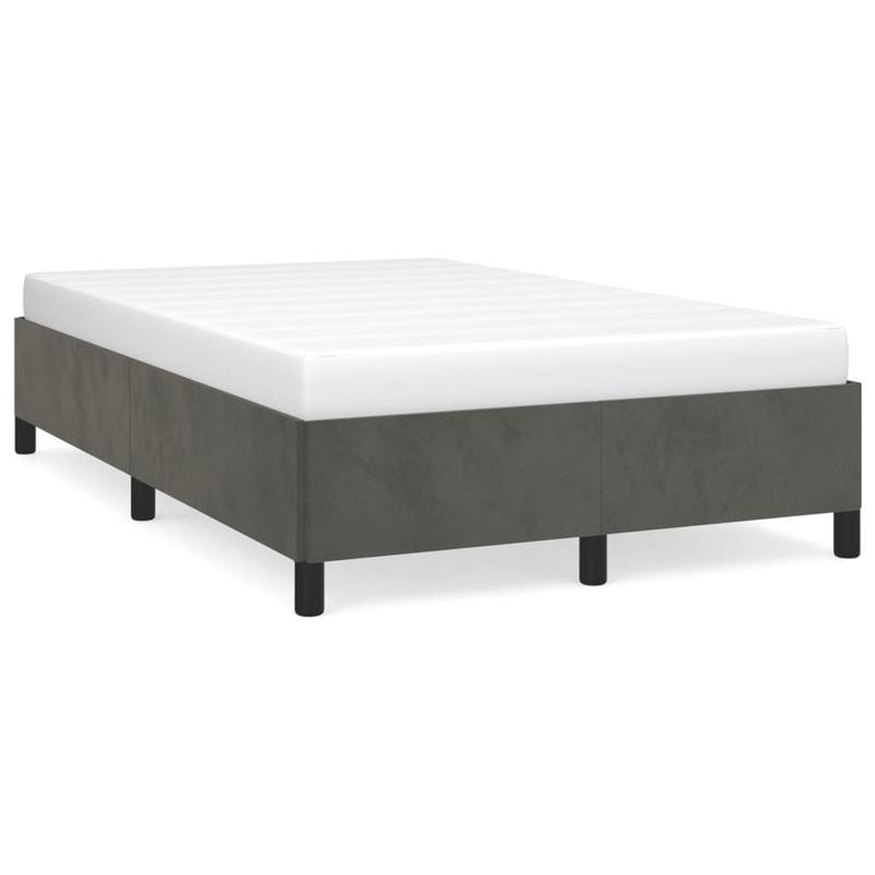 Bed frame without Mattress Grigio Scuro 120x200cm Velvet Practical, removable, suitable for all seasons