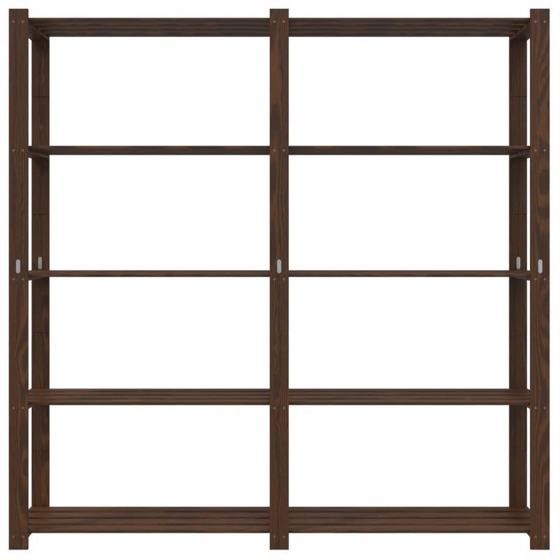 Opbergrek – Opbergrek – Stellingkast – Opbergkast – Rek – 5 Laags – Hoogwaardig Dennenhout – 170x38x170 cm – Bruin