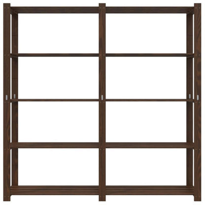 Opbergrek – Opbergrek – Stellingkast – Opbergkast – Rek – 5 Laags – Hoogwaardig Dennenhout – 170x38x170 cm – Bruin