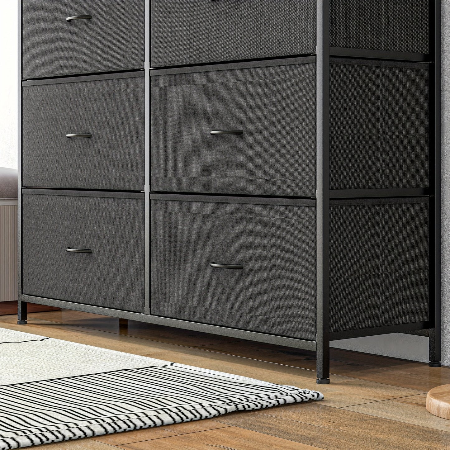 Ladeblok – Ladekast – Opbergkast – Rolcontainer – Archiefkast – Zwart Staal – 10 Lades – Compact & Gemakkelijk Te Monteren