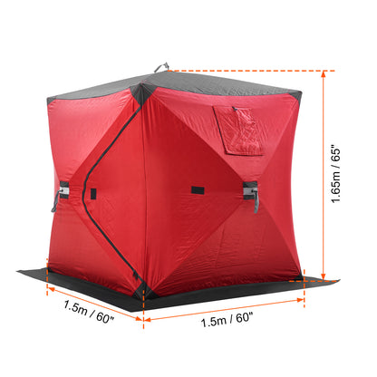 Pop-up IJsvis Shelter – IJsvis Tent – IJsvis Shelter – Vistuinhuis – Vistuinhut – Lichtgewicht & Draagbaar – Water- en Windbestendig Polyester