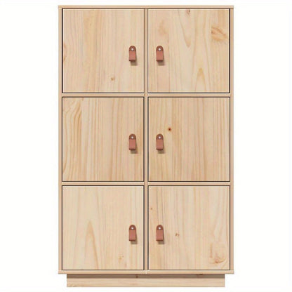 Opbergkast – Locker – Dressoir – Sideboard – Highboard – Massief Grenenhout – Stijlvol Design – 67x40x108,5 cm – Stevig & Ruim