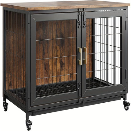 Hondenbench – Bench – Hondenkooi – Hondenhok – Transportbench – 95,25 cm – Met Wieltjes – Uitneembare Tray – Voor Kleine en Middelgrote Honden Tot 29,94 kg