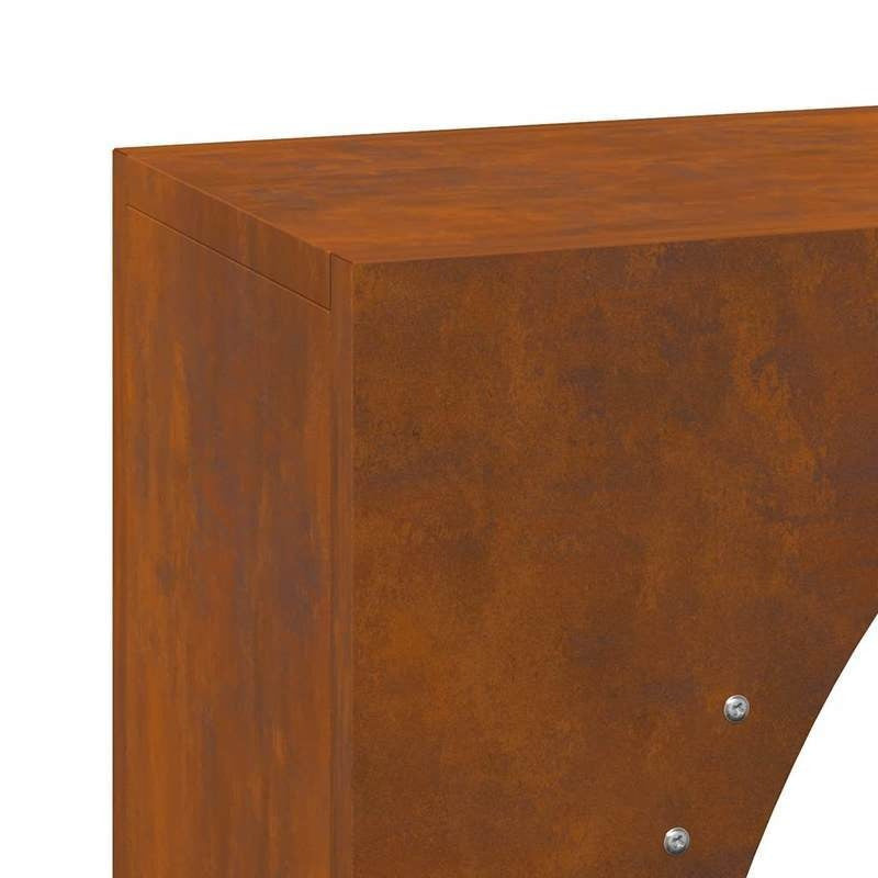 Houtopslag Voor Buiten – Houtrek – Vuurhoutopslag – Houtopberger – Brandhoutrek – Variant Argento – Weerbestendig Cortenstaal – Compact Formaat 50x23x100 cm