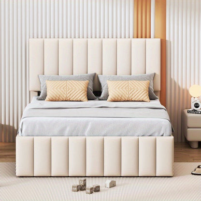 Uittrekbed – Logeerbed – Bedbank – Opbergbed – Jongerenbed – 140x200 cm – Huidvriendelijke Linnen Bekleding