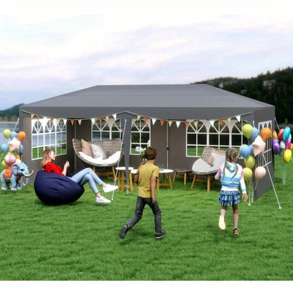 Partytent – Tuinpaviljoen – Feesttent – Vouwtent – Tuintent – 3x6 Meter – Opvouwbaar Met Zijpanelen – UV-Beschermend
