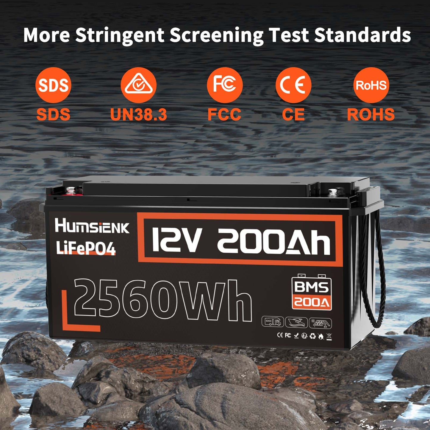 LiFePO4 Accu – Lithium Batterij – Energie Accu – Solar Accu – 12V - 200Ah - Camper Accu – Hoge Capaciteit 2560Wh – Ingebouwd 200A BMS