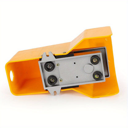 Pneumatisch Voetschakelaarventiel – Voetpedaalklep – Voetbediening – Snoerschakelaar – Voetschakelaar – Aluminiumlegering – 5 Wegen 2 Posities – 1/4" NPTF Aansluiting – Geel