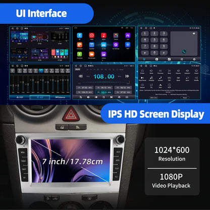 Android 14 Autoradio – 2-DIN Multimedia Speler – 7 Inch Touchscreen Radio – Auto Stereo Systeem – Bluetooth CarPlay Android Auto – Draadloos WiFi GPS – 4GB RAM 64GB Opslag
