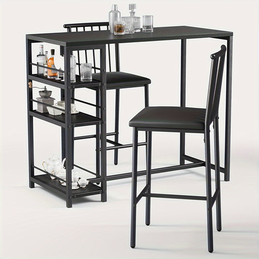 Eettafelset – Eethoek – Keukentafel – Zitgroep – Meubelset – Massief Hout – Kunststof Fineer – Klassiek Design – Zonder Elektriciteit