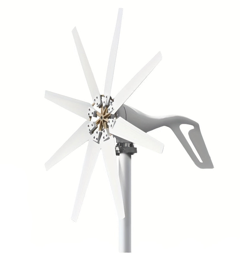 Draagbare Windgenerator – Mobiele Windturbine – Windenergie Generator – Off-Grid Generator – 12V 8-Blad 1000W – Lichtgewicht Metallic Frame – Efficiënte Energieopwekking