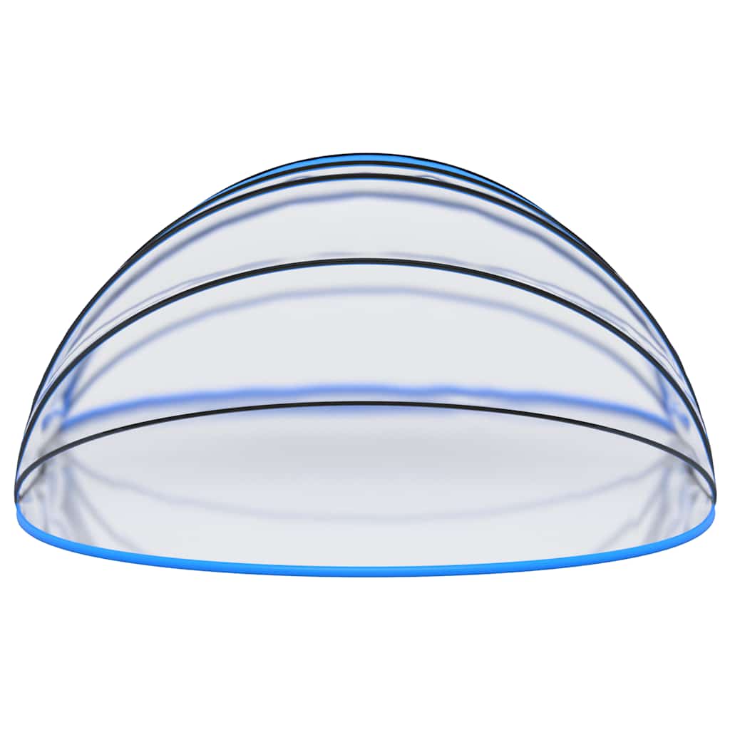 Zwembadhoes – Zwembadafdekking – Afdekzeil – Pool Cover – Dome Overkapping – 620x410x210 cm – UV-Bestendig PVC Frame – Transparant Met Oproldeuren