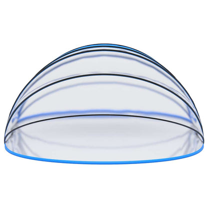 Zwembadhoes – Zwembadafdekking – Afdekzeil – Pool Cover – Dome Overkapping – 620x410x210 cm – UV-Bestendig PVC Frame – Transparant Met Oproldeuren