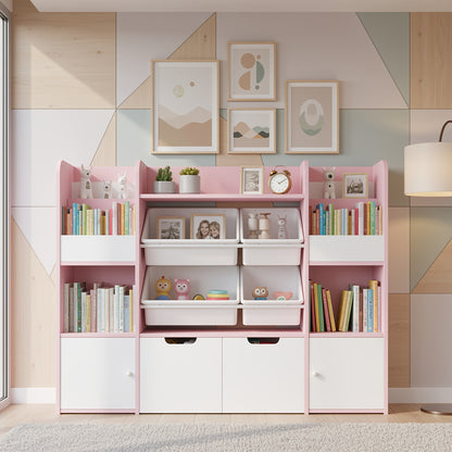 Boekenkast – Vakkenkast – Opbergkast – Boekenrek – Ladekast – Multifunctioneel Design – Duurzaam Hout – 69 CM Hoog – 3,2+ Kubieke Voet Opslagruimte