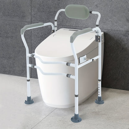 Toiletbeugel – Toiletsteun – Wandbeugel – Veiligheidsgreep – Handgreep – Verstelbaar – C-Pin Montage – Draagkracht 136 kg – Robuust Grijs