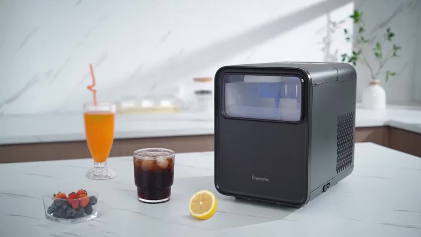 Ijsblokjesmachine – IJsblokjesmaker – IJsproducent – IJsblokjesbereider – Automatische IJsblokjesmachine – Zelfreiniging – 12 kg ijs per dag – Compact en draagbaar